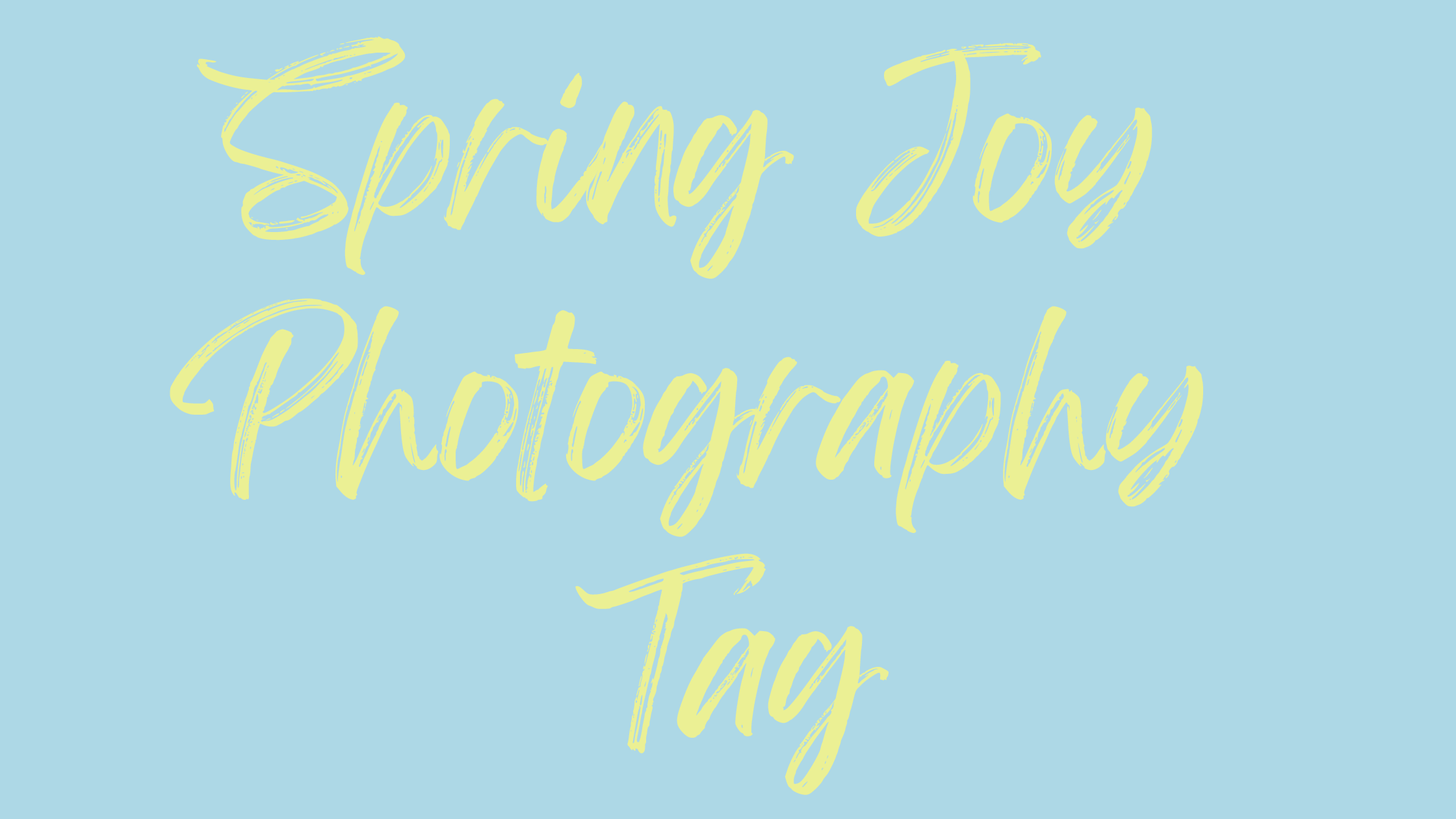 Spring Joy Photography Tag